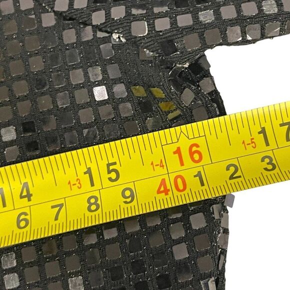 Zara Womens Long Dress Large Black Sequined Long Sleeve High Neck 4772/252 NWOT - Picture 16 of 16